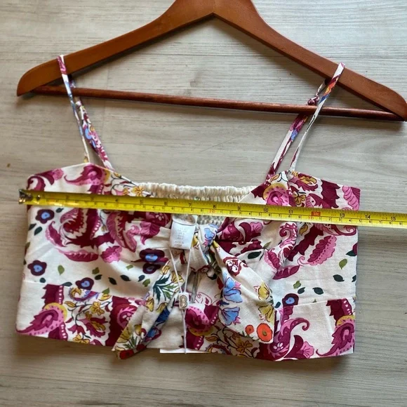 NWT Revolve Caroline Constas Linen Crop Top - Picture 7 of 7